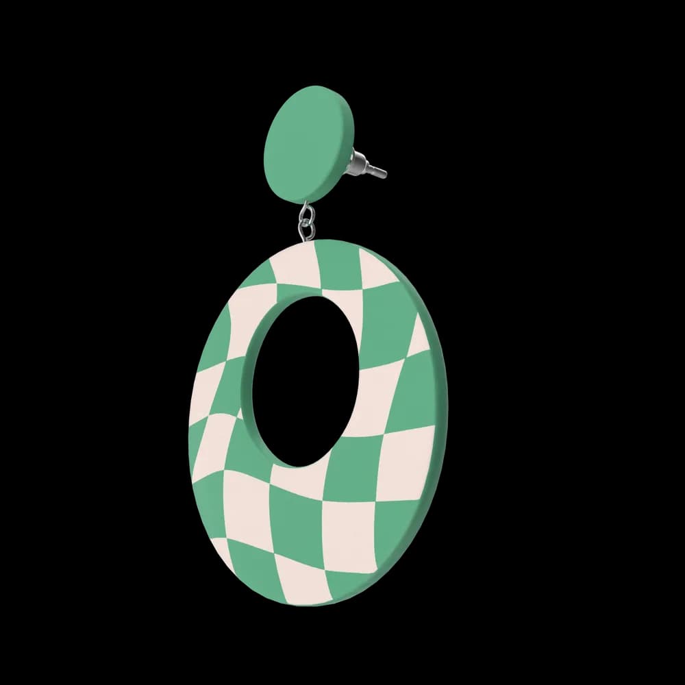 Green Oval Earring 2