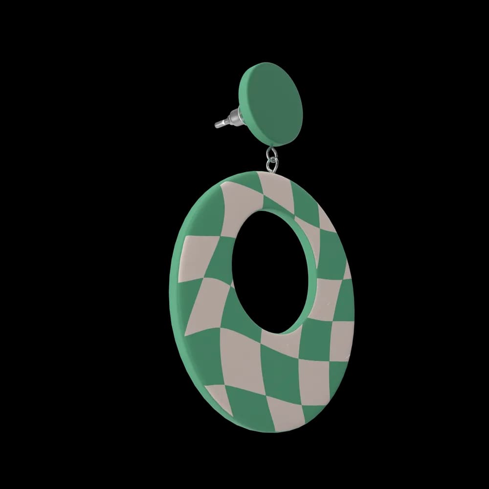 Green Oval Earring 3